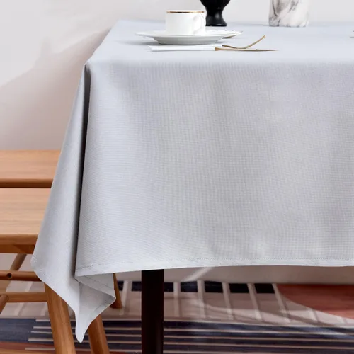 Vista 18 de BALCONY & FALCON Mantel Rectangular de Lino Sintético Impermeable Lavable Limpiable Cubierta de Mesa para Decoración de Mesa de Cocina Comedor