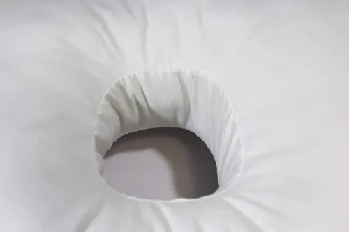 Vista 3 de SleepEasy - Almohada CNH de algodón cómoda con orificio para las orejas para dormir de lado, alivio de presión y dolor, ergonómica, transpirable e