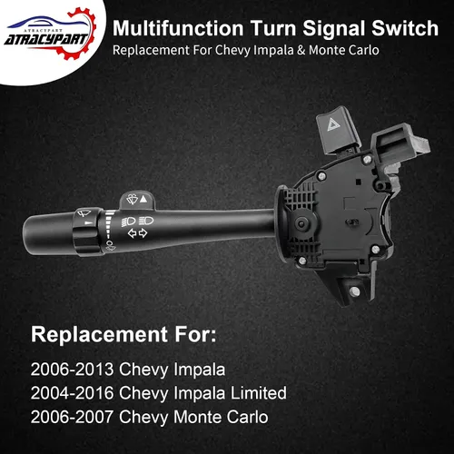 Vista 3 de Interruptor de señal de giro multifunción, compatible con Chevy Impala 2006-2013, Impala Limited 2014-2016, Monte Carlo 2006-2007 - Control