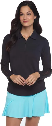 Vista 3 de Ibkul Icefil Cooling UPF 50 Polo de golf de manga larga con cremallera para mujer