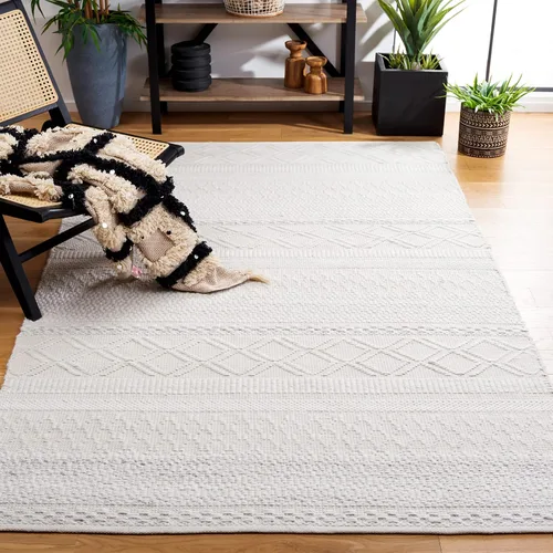 Vista 10 de SAFAVIEH Metro Collection - Alfombra de pasillo de 2 pies 3 pulgadas x 9 pies, beige y marfil, lana floral hecha a mano, ideal para zonas de alto