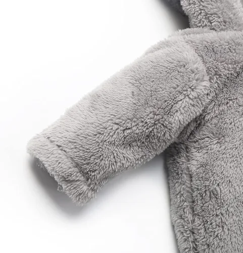Vista 7 de Haokaini - Mono de algodón con capucha para recién nacido, diseño de oso