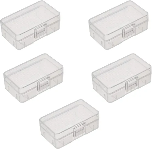 Vista 20 de Jutagoss Caja organizadora de almacenamiento de batería AA 8 capacidad de almacenamiento de batería organizador para batería AA SBC-022 transparente