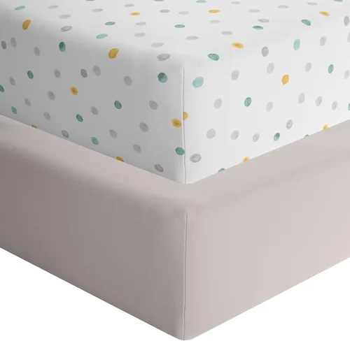 Vista 11 de Featherhead™ Paquete de 2 sábanas bajeras para moisés para bebé niño y niña, 100% algodón de jersey, 16 x 32 pulgadas, ajuste universal para colchón