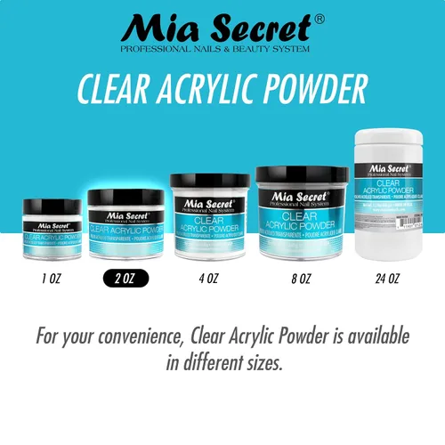 Vista 7 de Mia Secret Polvo acrílico transparente (1oz)