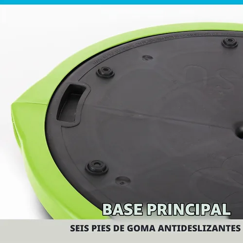 Vista 4 de Bosu - El entrenador de equilibrio original de 26 pulgadas de diámetro, equipo de gimnasio en casa Azul/Verde