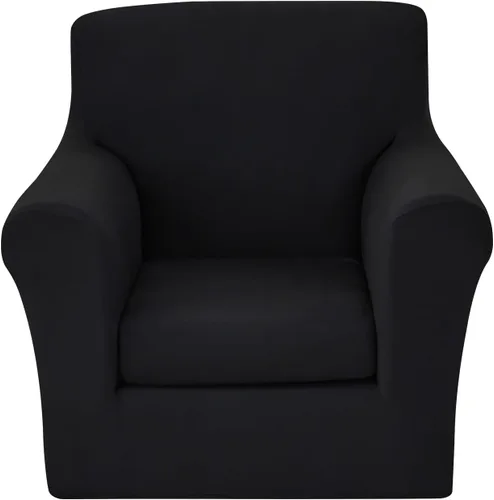 Vista 22 de JQinHome Funda elástica de 4 piezas para sofá, funda para sofá, funda para loveseat con 2 fundas de cojín separadas, protector de muebles lavable