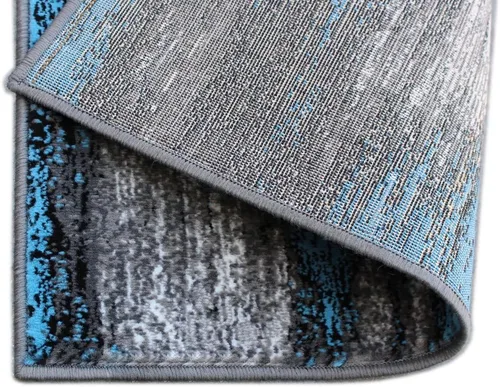Vista 4 de Masada Rugs, Alfombra moderna y contemporánea, azul, gris y negro (2 pies x 3 pies)