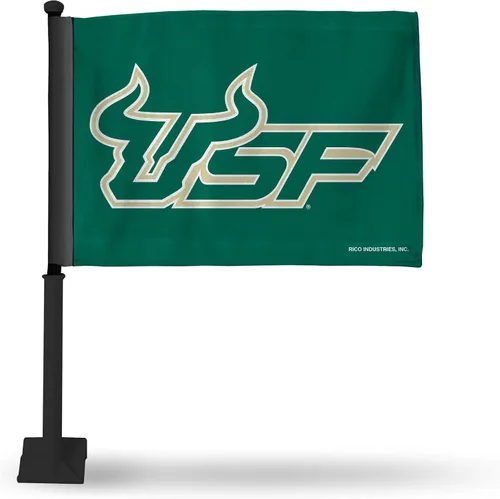 Vista 35 de Rico Industries Bandera de coche de doble cara de la NCAA, gran accesorio para automóvil