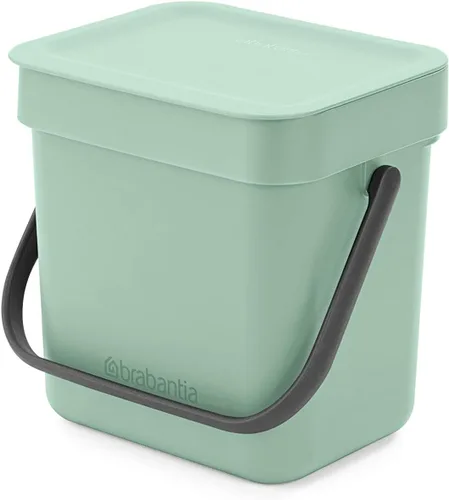Vista 9 de Brabantia Sort & Go Cubo de Reciclaje 3.2 Galones (Verde Jade) Cubo de Basura de Plástico Eficiente en Espacio con Asa, Tapa Removible y Que