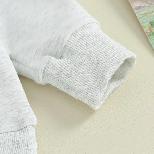 Vista 6 de Gueuusu Conjunto de 2 piezas de sudadera de manga larga para bebé niño y niño pequeño