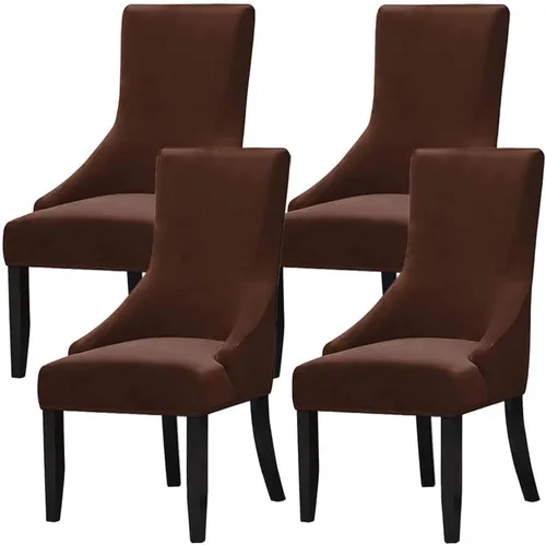 Vista 38 de Juego de 1 fundas elásticas para silla con respaldo de ala, protector reutilizable para silla de brazo, protector lavable para silla de comedor