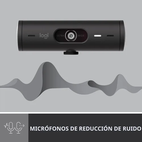 Vista 4 de Logitech Brio 501 - Cámara web Full HD con corrección automática de luz, modo de espectáculo, micrófonos de reducción de ruido, cubierta de Negro