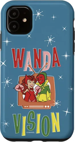 Vista 8 de Marvel WandaVision Wanda & Vision Retro TV Artwork - Carcasa para iPhone 17