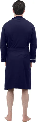 Vista 3 de NY Threads Bata de baño de mezcla de algodón ligera para hombre