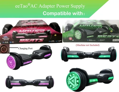 Vista 5 de Cargador adaptador de 4 clavijas de 42 V CA/CC compatible con Voyager HOVER3030B-BLU HOVER3030B-PUR Hover-4040HB-GRN 4040HB-GRN HOVER4040HB