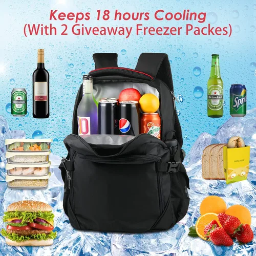 Vista 4 de OUTXE Mochila térmica térmica de 22 litros con aislamiento para laptop de 15.6 pulgadas, mochila de almuerzo para el trabajo diario mochilas