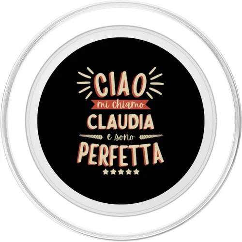 Vista 2 de Claudia Idea Regalo Personalizzata Amica Nome Divertente PopSockets MagSafe PopGrip for iPhone
