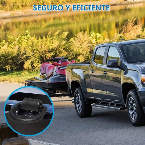 Vista 5 de Anillo en D forjado soldado resistente de 1/2 pulgada con MBS: 12,000 libras, anillo en D de anclaje de amarre con puntos de anclaje de soldadura