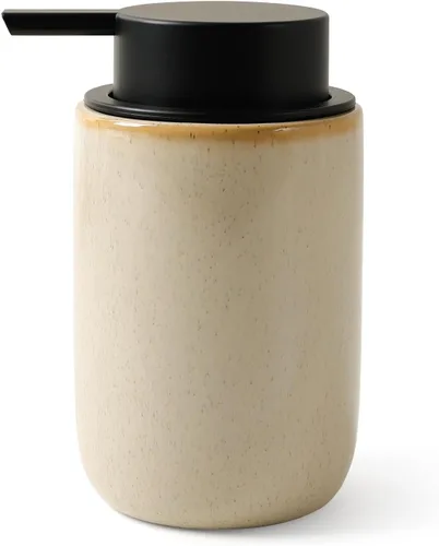 Vista 17 de BosilunLife Dispensador de jabón de espuma – Dispensador de espuma de cerámica para lavado de manos para baño, dispensador de jabón pequeño moderno