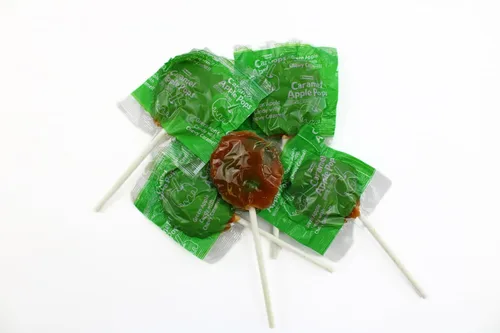 Vista 5 de Queen City Candy Cave - Paletas de caramelo de manzana verde, deliciosos sabores de otoño, a granel, chupones de manzana verde bañados en caramelo