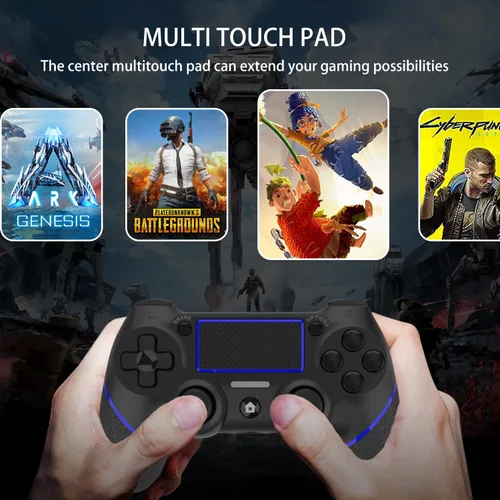 Vista 6 de Upgraded Wireless Controller for Ps4 Gamepad Compatible with Ps4/Pro/Slim/Windows PC,Joystick for PS4 with Touchpad/Stereo Headphone Jack/Six-axis