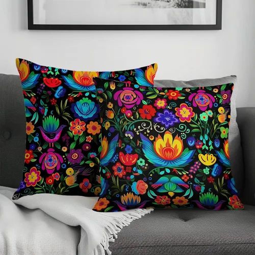 Vista 176 de Juego de 2 fundas de almohada de 16 x 16 pulgadas, diseño patriótico de bandera estadounidense con estrellas para exteriores, estilo casa de campo
