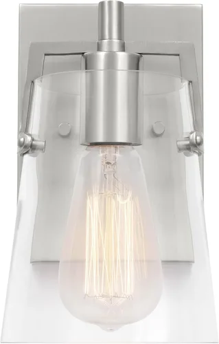 Vista 16 de Scott Living Crofton - Lámpara de pared moderna de latón satinado de 3 luces DJV1033SB, la iluminación de pared es ideal para dormitorio, luz