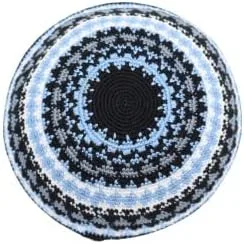 Vista 4 de Ateret Judaica Gorro de kipá tejido a mano de Israel, Yamaka judío para hombre, sombrero Yarmulke (una variedad de tamaños y colores)