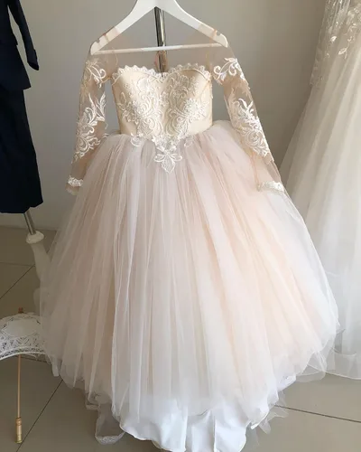 Vista 6 de Pageant Flower Lace Dress Pageant Kids Wedding Holiday Party Dresses Birthday Dress