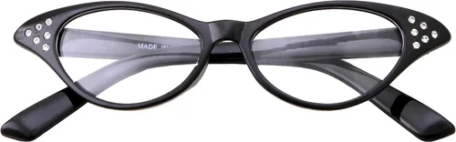 Vista 3 de 50's - Gafas de ojo de gato nerd para niñas (edad 3-12) (negro)