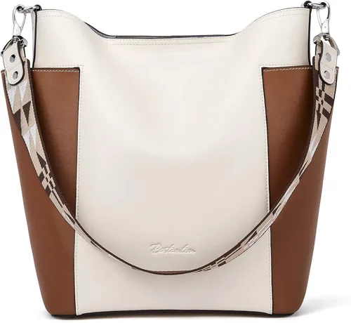 Vista 2 de BOSTANTEN Bolso de cuero del cubo del diseñador Hobo bolsos de hombro conjunto con monederos del embrague paquete con la cartera de cuero