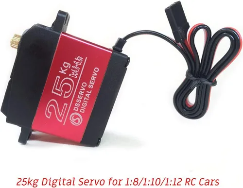 Vista 2 de Paquete de 2 servo digital de 55.1 lbs de engranaje de metal completo de alto par impermeable para RC Car Crawler Robot