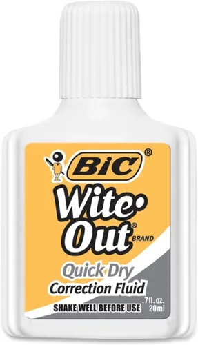 Vista 5 de BIC Wite-Out Brand - Líquido de corrección de secado rápido, 0.7 fl oz, blanco, 12