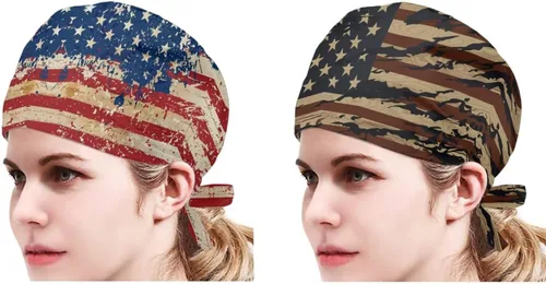 Vista 50 de Babrukda Paquete de 2 gorras con banda para el sudor ajustable con lazo en la espalda, gorro divertido