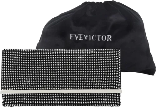 Vista 6 de Evevictor Bolso de mano para mujer, bolso de noche de cristal, bolso elegante, bolsa de dinero con diamantes de imitación para fecha, fiesta, baile