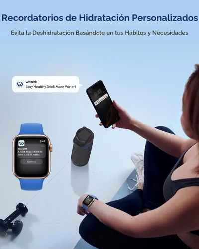 Vista 3 de BOOST - Botella de agua inteligente que te recuerda que debes beber, botella aislada al vacío de acero inoxidable sin BPA de 24 onzas, botella