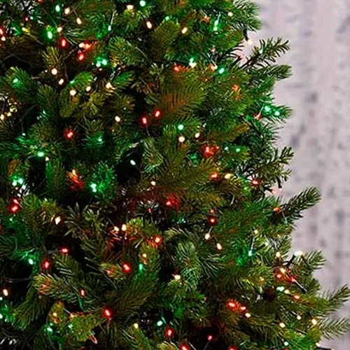 Vista 9 de FUNPENY - Luces de Navidad multicolores, paquete de 2, total 32 pies, 100 luces LED, tira de luces mini operadas con batería con 8 modos, luces