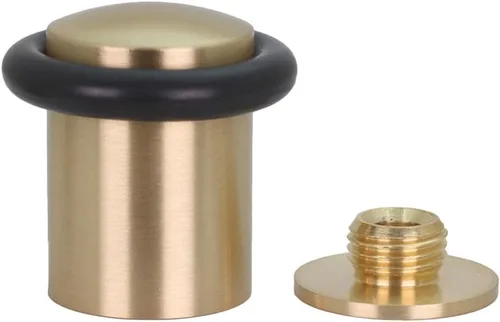 Vista 11 de Topes de puerta EVI Tope de puerta de piso de latón - Cierre de tornillo - Caucho protector - Tope de puerta de 0.79 x 1.14 pulgadas Latón mate