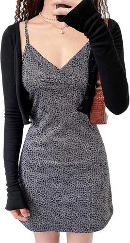 Vista 5 de Nituyy - Vestido sin mangas para mujer, sin espalda, sin mangas, estilo bodycon