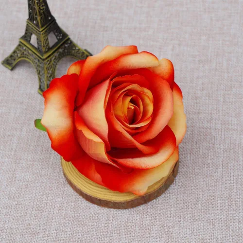 Vista 13 de 10 piezas de flores artificiales sin tallo de 3.9 in de cabeza de rosas artificiales estéticas para bodas, ramos, guirnaldas