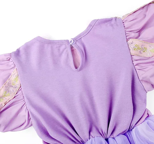 Vista 7 de JerrisApparel Disfraz de princesa de lujo para niñas, vestido de cosplay morado, fiesta de disfraces de Halloween