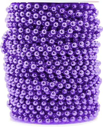 Vista 46 de Mandala Crafts Rollo de cadena de perlas negras de 0.157 pulgadas (0.157 in), guirnalda de perlas de 44 yardas para decoración de bodas, arreglos