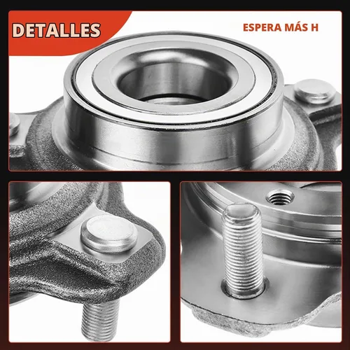 Vista 9 de A-Premium 2 rodamientos de rueda delantera y conjunto de cubo con 5 lengüetas compatibles con Chevrolet Tracker 2001-2004, Suzuki Vitara 2001-2004