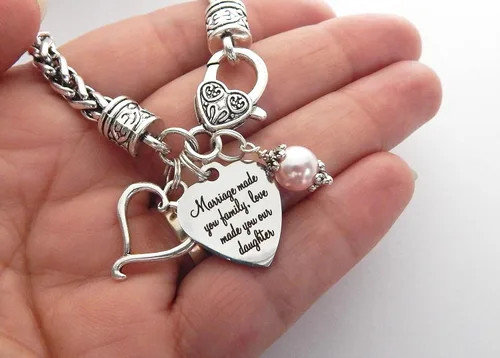 Vista 3 de Pulsera de boda de regalo para nuera, regalo para novia, hijastra o hija nueva, joyería de suegra