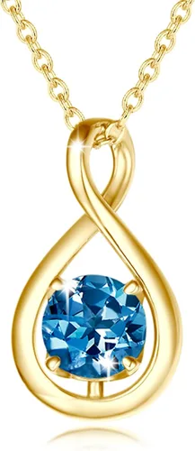 Vista 20 de FANCIME Dainty Infinity Birthstone Necklaces Sterling Silver Pendant abr-04