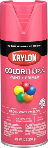Vista 90 de Krylon K05554007 COLORmaxx Pintura en aerosol y base para uso en interiores y exteriores, color almendra satinada, 12 onzas (paquete de 1)