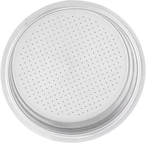 Vista 7 de Cesta de filtro de café ultrafina de acero inoxidable de doble capa, filtro poroso presurizado de 2.008 in, accesorios de repuesto para cafetera