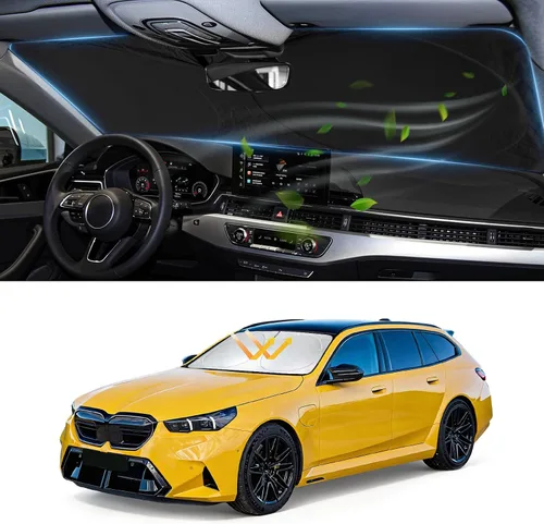 Vista 13 de Para BMW X1 E84 Parasol para parabrisas de coche, protector de visera de sol, bloqueador de rayos UV, reflectante de calor, cubierta de ventana