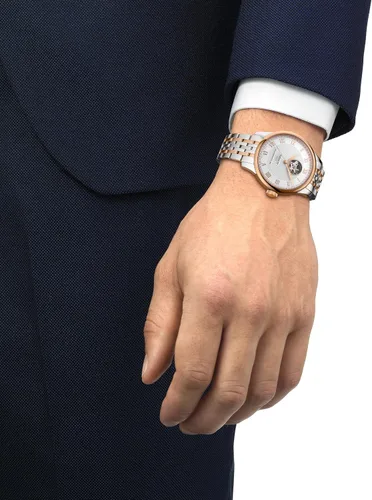 Vista 7 de Tissot Le Locle Powermatic 80 Open Heart, Gris, Moderno